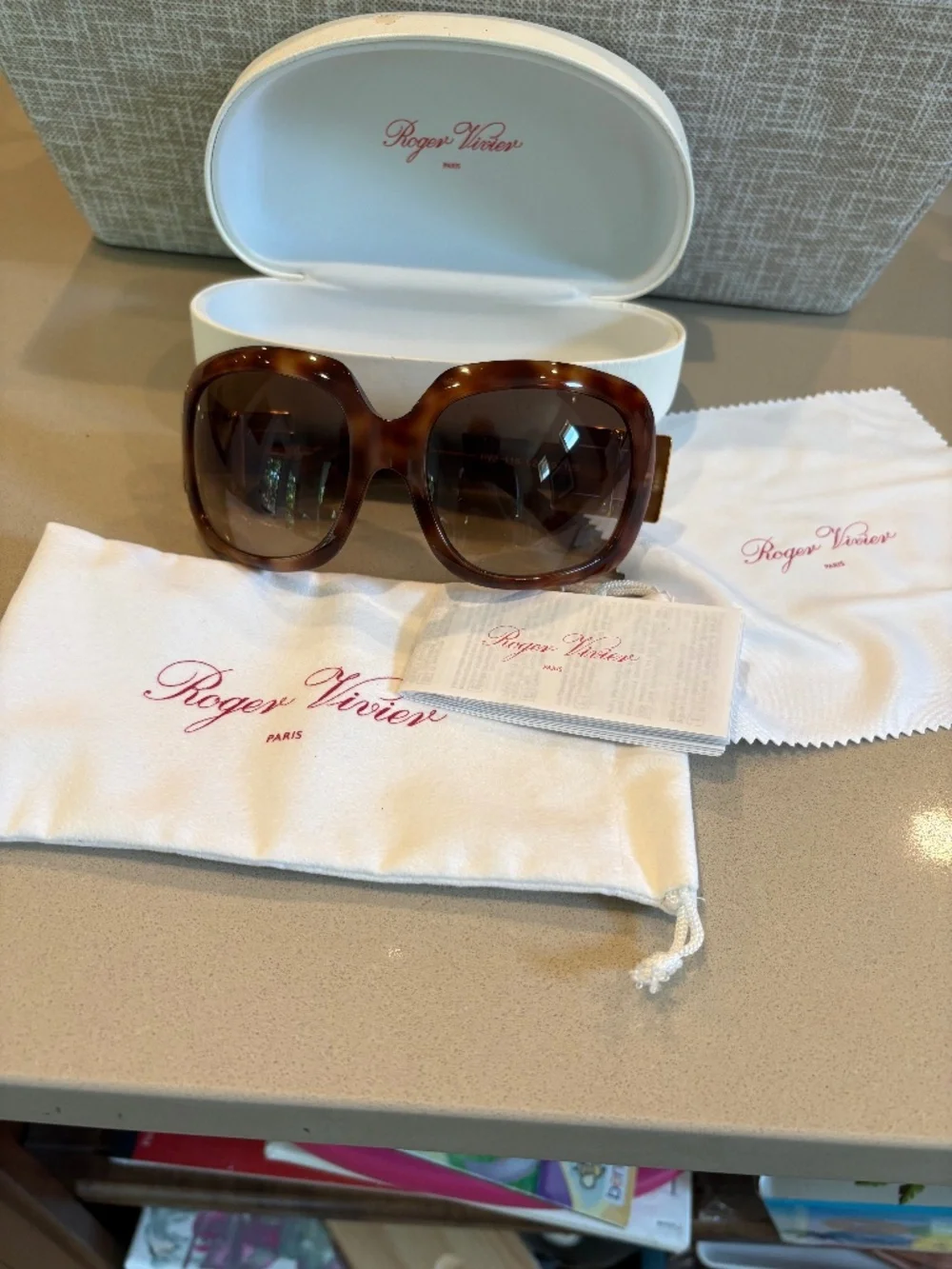 Roger Vivier  Paris Oversized 62mm sunglasses